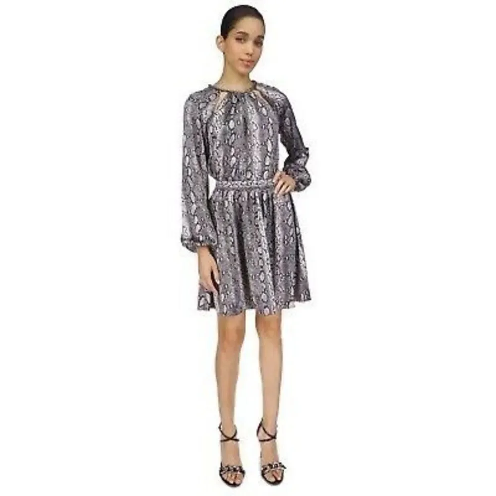 Michael Kors above knee snake print cocktail dress Size Petite XS NWT